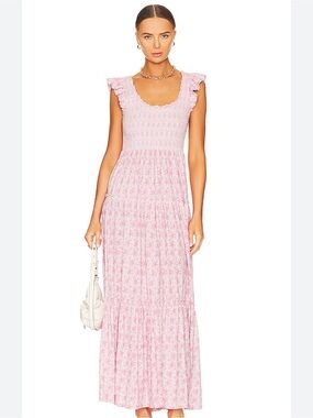 LoveShackFancy Chessie Dress in Rose Patch